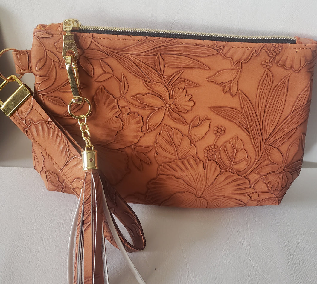 Embossed Floral Wristlet | The Melon Patch by Deb™