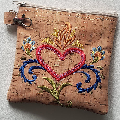 Heart Coin Pouch (in Cork) | The Melon Patch by Deb™