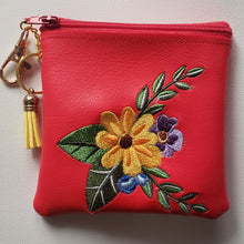 Load image into Gallery viewer, Flower Blossom Coin Pouch (in Red) | The Melon Patch by Deb™
