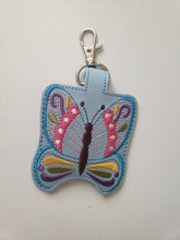 Load image into Gallery viewer, Butterfly Hand Sanitizer Holder (in Blue) | The Melon Patch by Deb™
