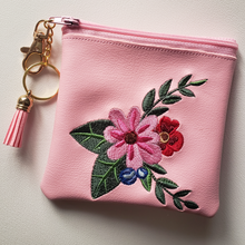 Load image into Gallery viewer, Flower Blossom Coin Pouch (in Pink) | The Melon Patch by Deb™
