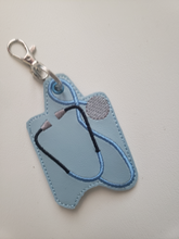 Load image into Gallery viewer, Stethoscope Hand Sanitizer Holder in Blue | The Melon Patch by Deb™
